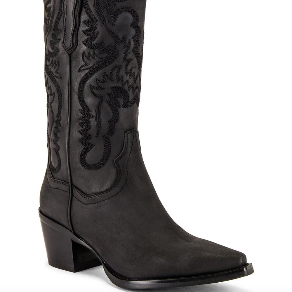 Jeffrey Campbell Black washed western boots, size 7.5